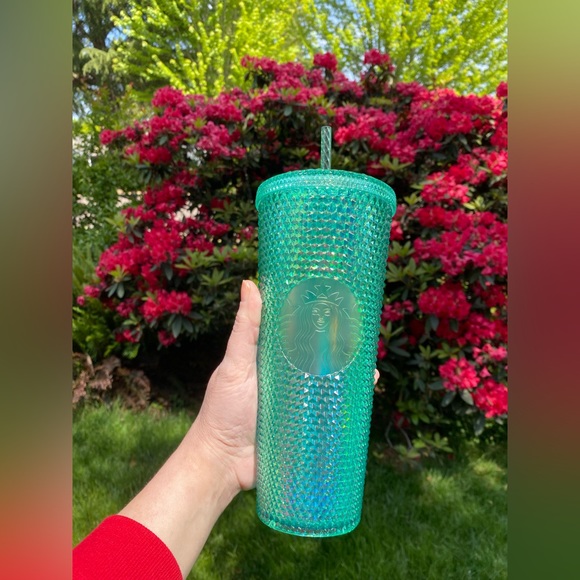 Starbucks NWT Philippines Green Bling 24oz Studded Tumbler - Picture 2 of 5